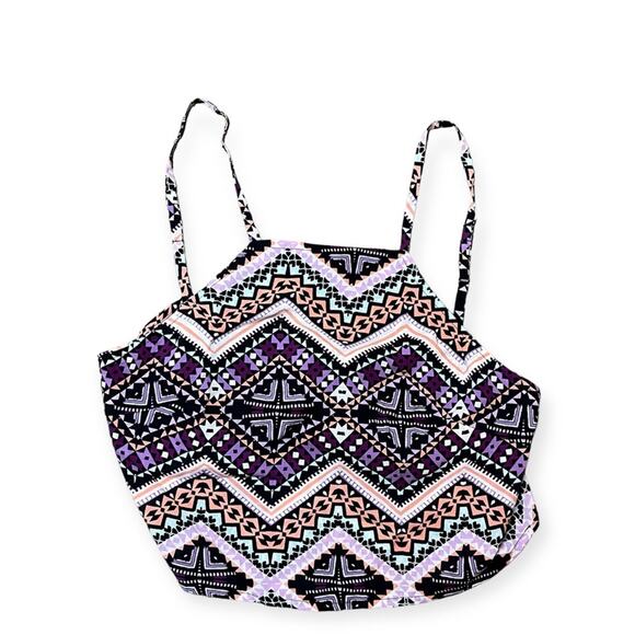NWT Express Top Aztec Print Halter Top Boho Indie Bohemian Summer Size Small - Picture 1 of 6